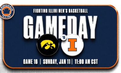 Illinois Basketball plays Iowa on Sunday January 11th.