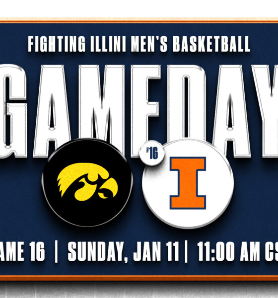 Illinois Basketball plays Iowa on Sunday January 11th.