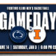 Illinois basketball vs Penn State on January 3rd.