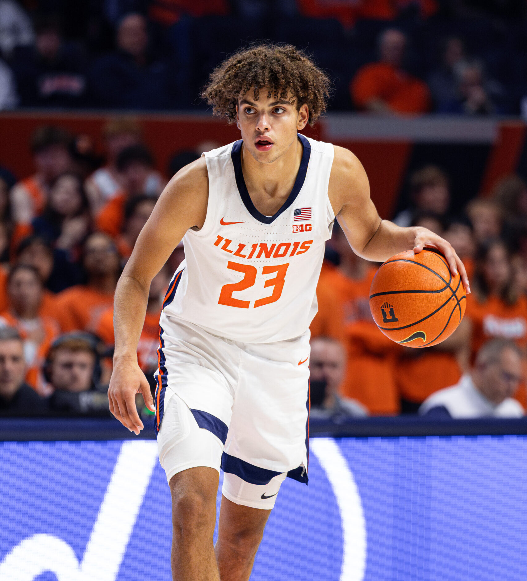 Illinois Basketball. Keaton Wagler. Photo Credit: David Pollak - Armchair Illini.