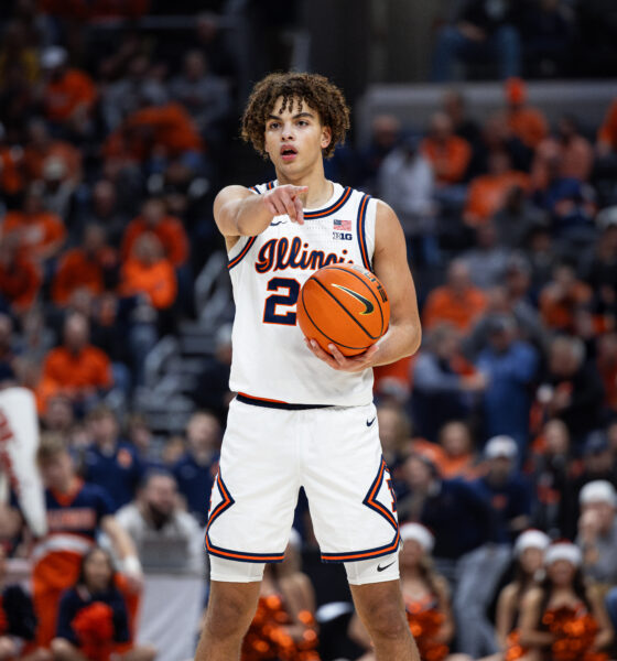 Illini basketball guard Keaton Wagler