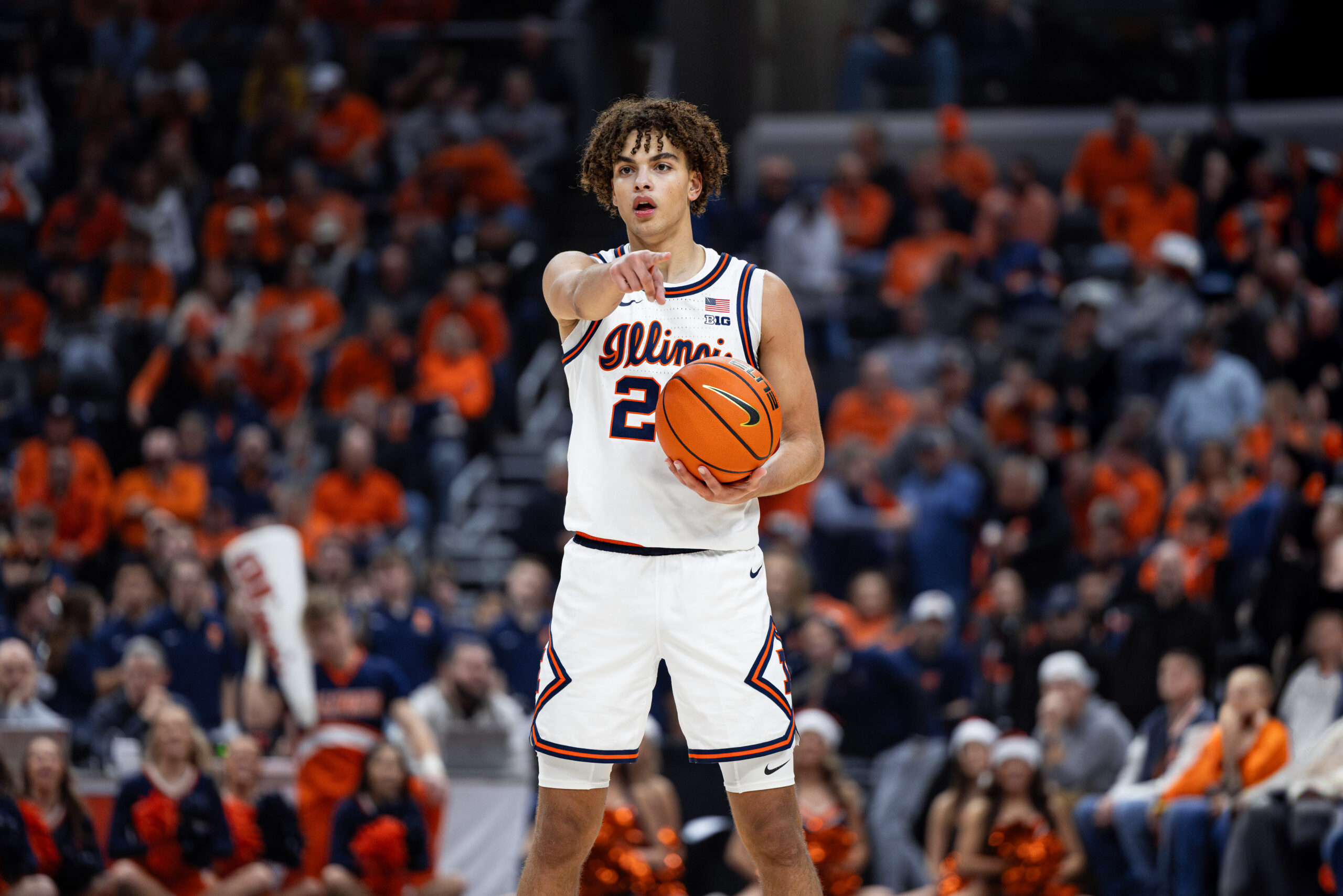 Illini basketball guard Keaton Wagler