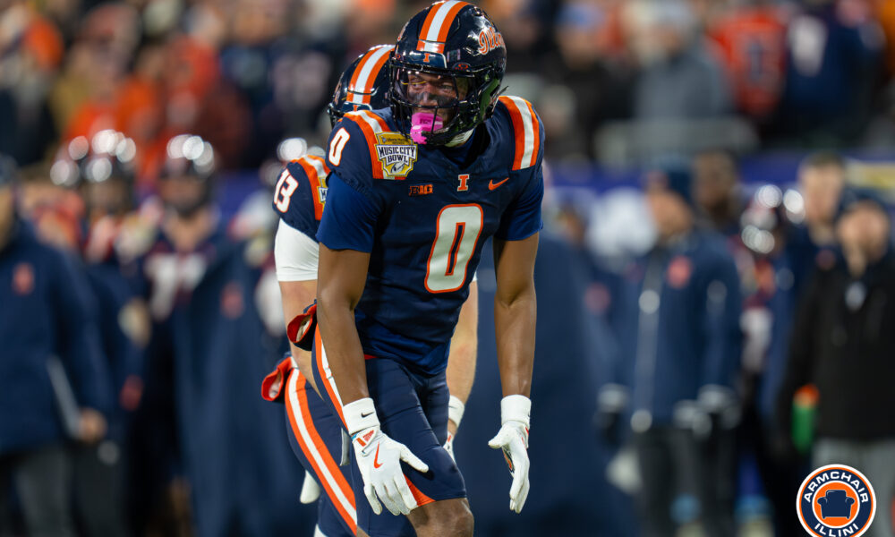 Illinois football receiver Justin Bowick.