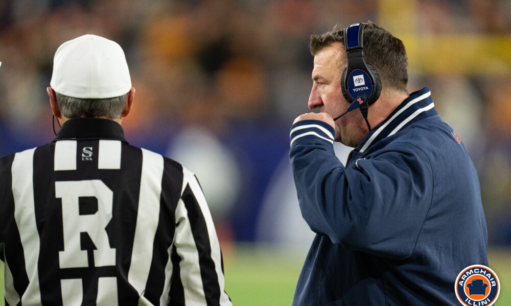 Illinois Football. Bret Bielema. Credit: Vincent Bruington, Armchair Illini.