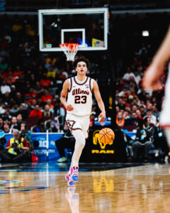 Illinois Basketball. Keaton Wagler. Photo Credit: Brent Zickmann. Armchair Illini.
