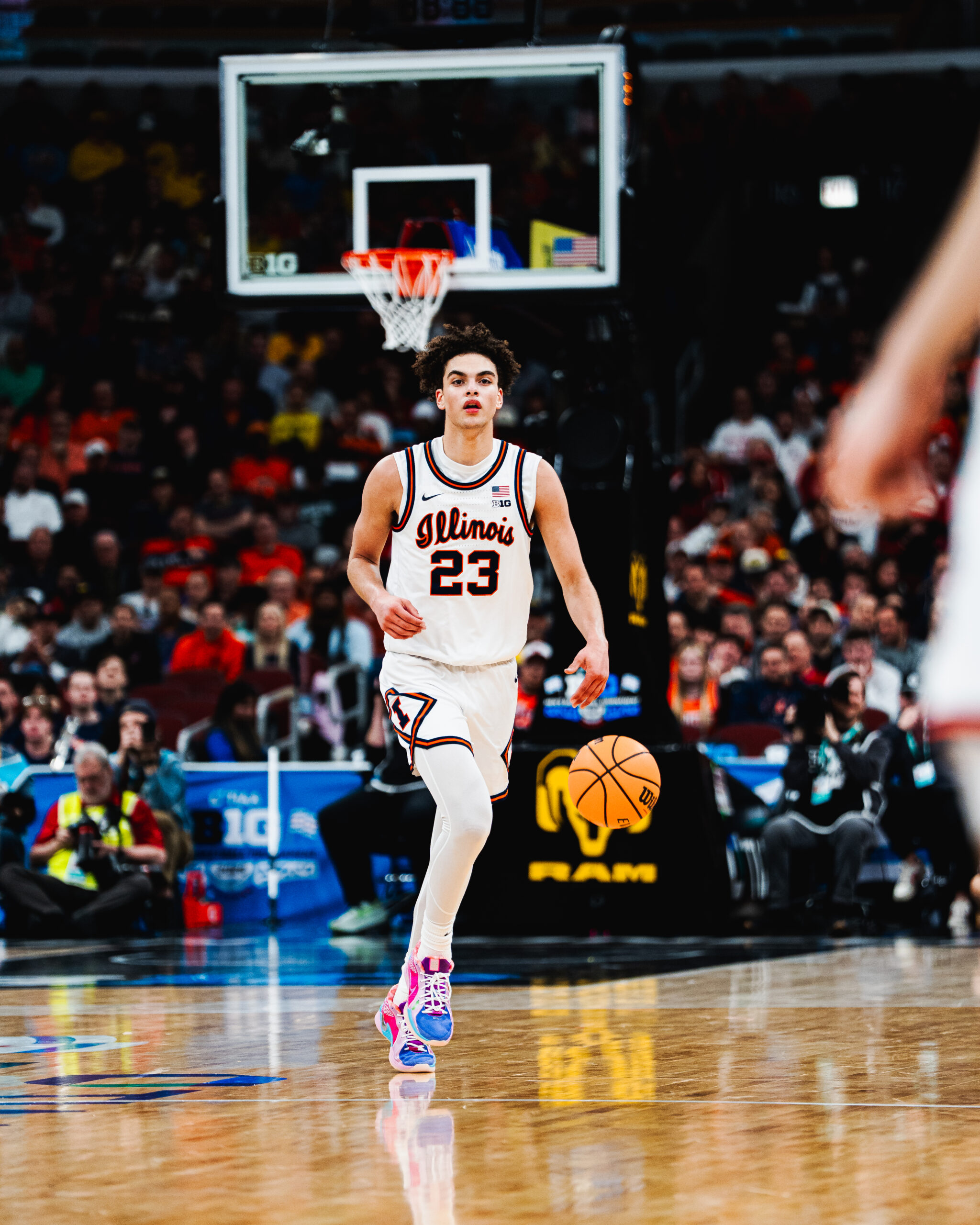 Illinois Basketball. Keaton Wagler. Photo Credit: Brent Zickmann. Armchair Illini.