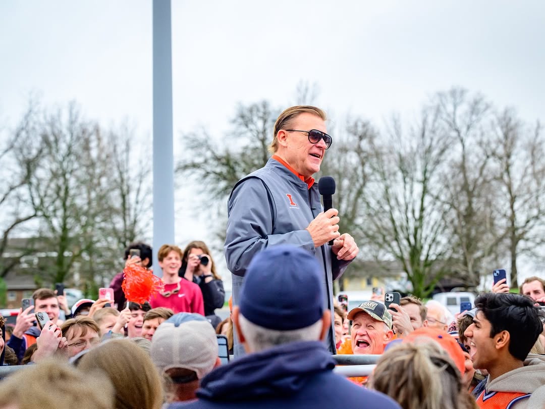Brad Underwood. Photo Credit: University of Illinois on Instagram (@Illinois1867). Illinois Basketball on Instagram (@illinimbb).