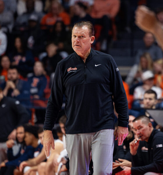 Illinois Basketball. Brad Underwood. Photo Credit: David Pollak. Armchair Illini.