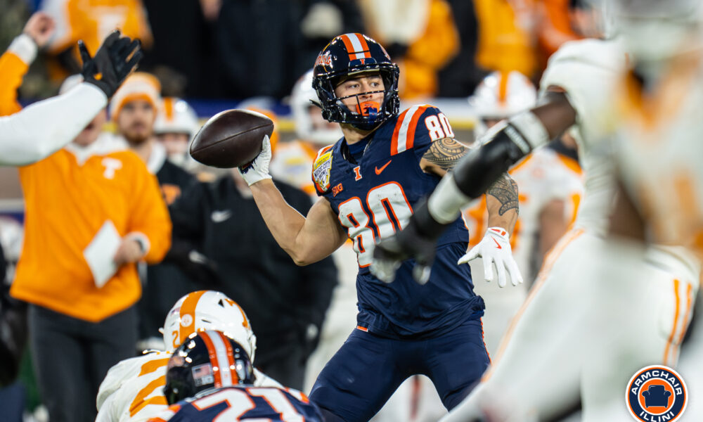 Illini wide receiver Hank Beatty in the 2025 Music City Bowl