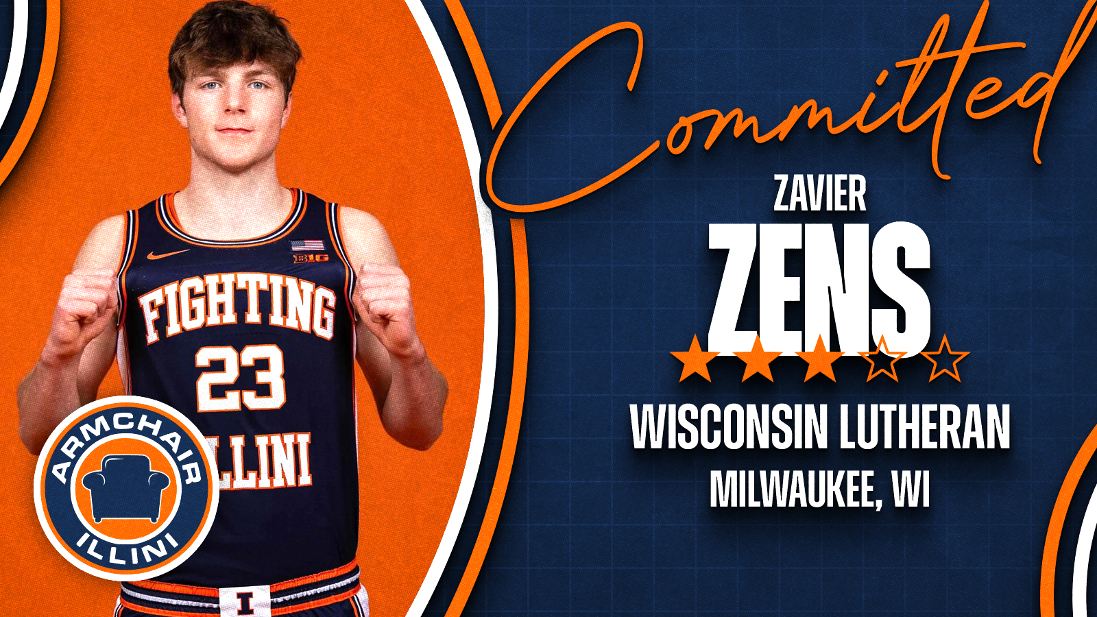 New Illinois basketball commit Zavier Zens.