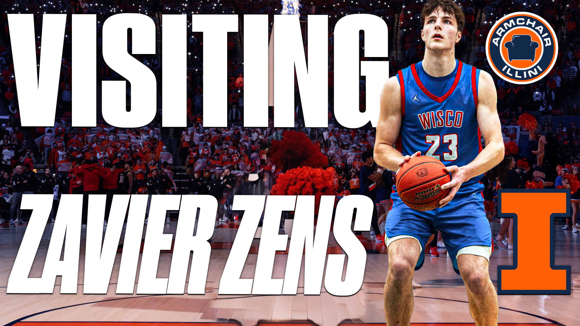 Illinois Basketball official visitor Zavier Zens.