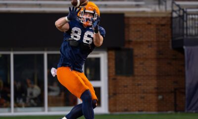 Illinois Football. Christian Abney - No. 86. Armchair Illini. Photo Credit: Christian Abney on Instagram. (@_christian_abney).