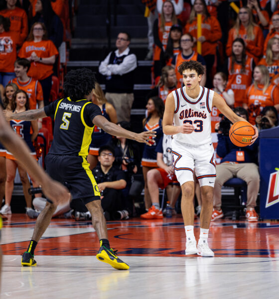 Illini guard Keaton Wagler.