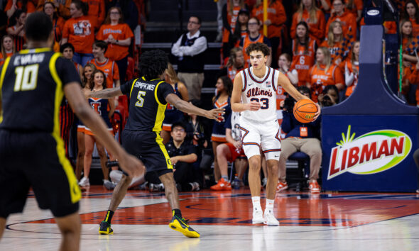 Illini guard Keaton Wagler.