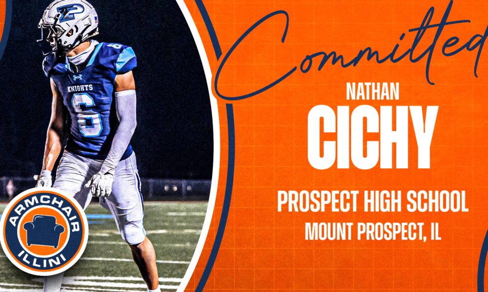 Illinois football receiver Nathan Cichy.