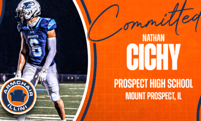 Illinois football receiver Nathan Cichy.