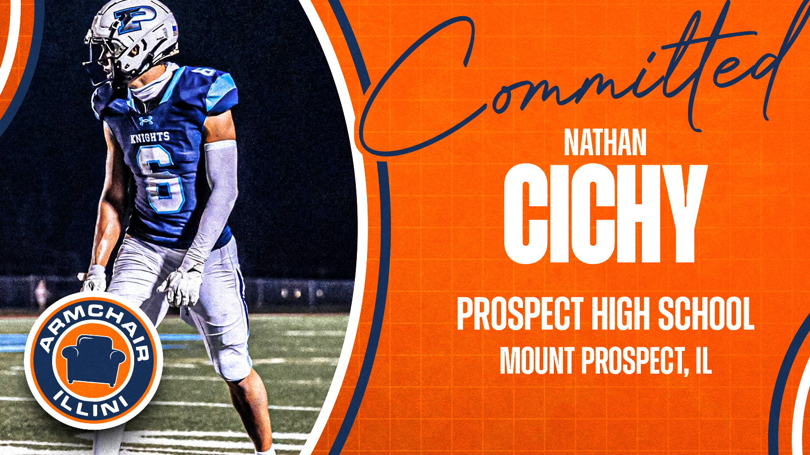 Illinois football receiver Nathan Cichy.