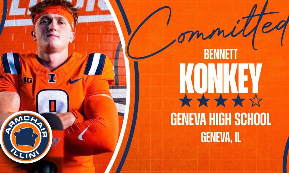 Illinois Football. Photo Credit: Alex Kyi, Armchair Illini. Bennet Konkey.
