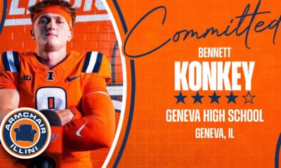 Illinois Football. Photo Credit: Alex Kyi, Armchair Illini. Bennet Konkey.
