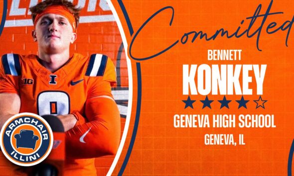 Illinois Football. Photo Credit: Alex Kyi, Armchair Illini. Bennet Konkey.
