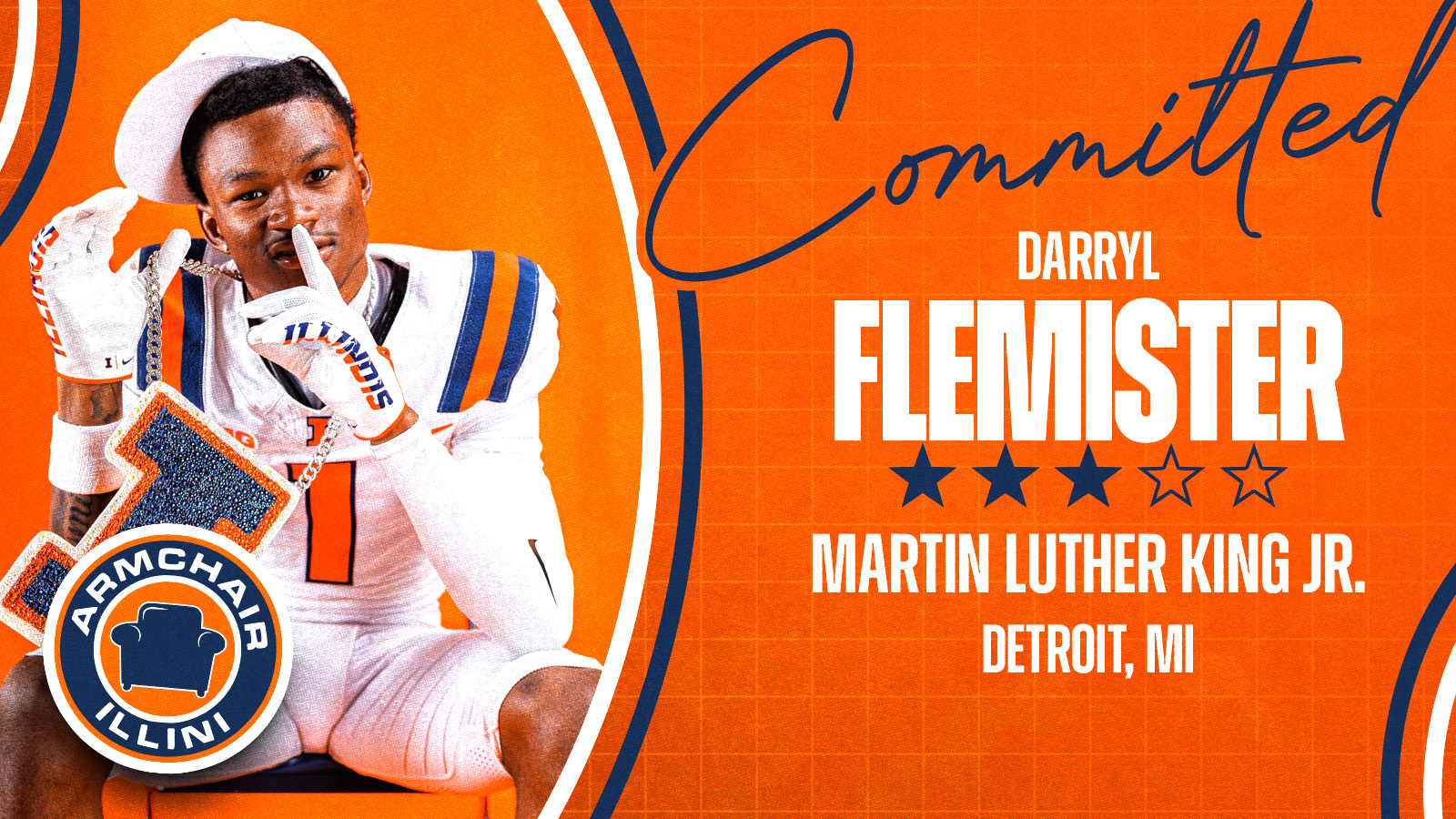 Newest Illinois Football commit Darryl Flemister.