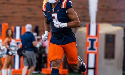 Illinois Football. Armchair Illini. Kaden Feagin. Tight End. No. 3. Photo Credit: Kaden Feagin. Instagram. (@kaden.feagin).