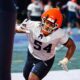 Demetrius John. Bag Drills. No. 54. Bobby Hauck 3-3-5 Defense. Illinois Football. Photo Credit: Illinois Football on Instagram. (@illinifootball).