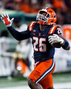 Illinois Football. Photo Credit: Illinois Football on Instagram. (@Illinifootball). Ismael Kante. No. 26 - Pick Six.