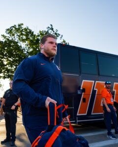 Illinois Football. Photo Credit: Illinois Football. Instagram. (@Illinifootball). Center Jake Renfrow.