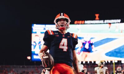 Armchair Illini. Illinois Football. Photo Credit: Katin Houser, Instagram. (@katinhouser). 9/24/26.