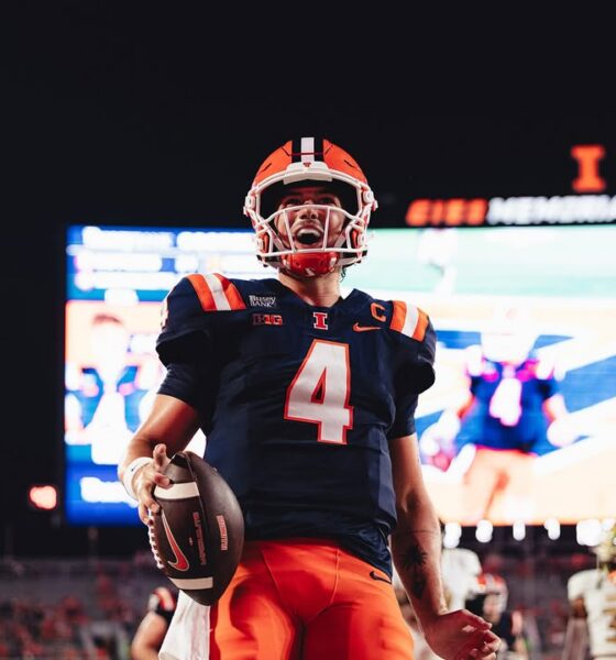 Armchair Illini. Illinois Football. Photo Credit: Katin Houser, Instagram. (@katinhouser). 9/24/26.