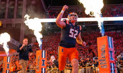 Photo Credit: Illinois Football on Instagram. (@Illinifootball). Pat Farrell, No. 52. 9/3/26. Armchair Illini.