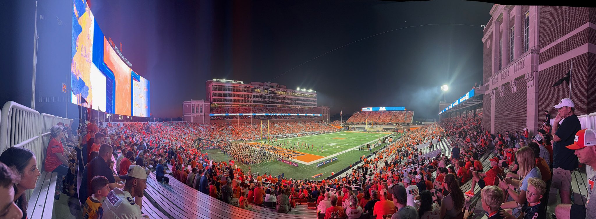 The scene before kickoff for Illinois Football at Gies Memorial Stadium