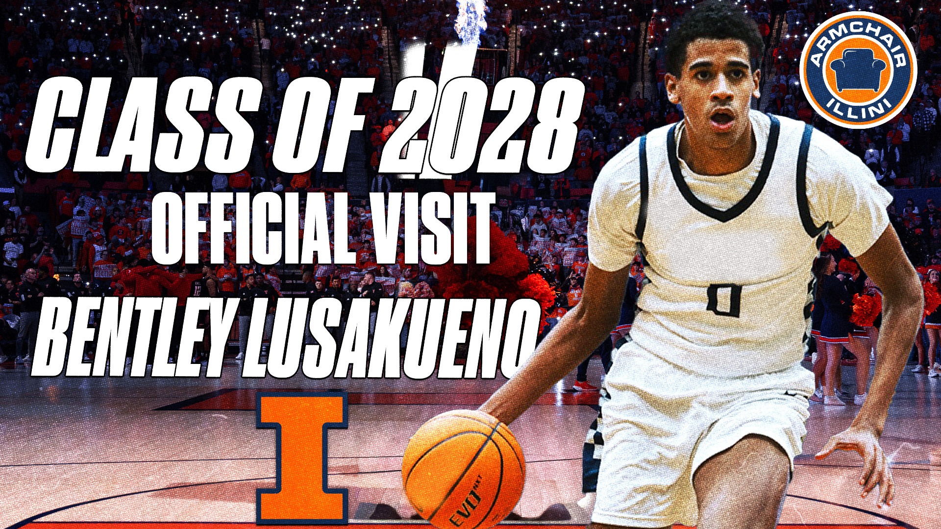 Illinois basketball will host Bentley Lusakueno for an official visit.