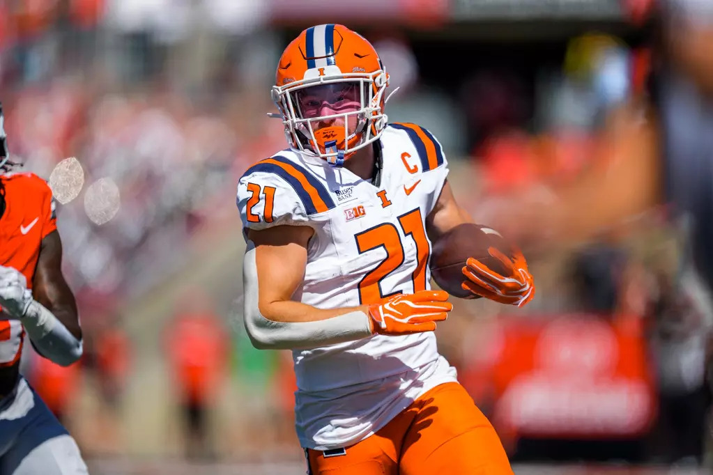 Illinois football running back Aidan Laughery.