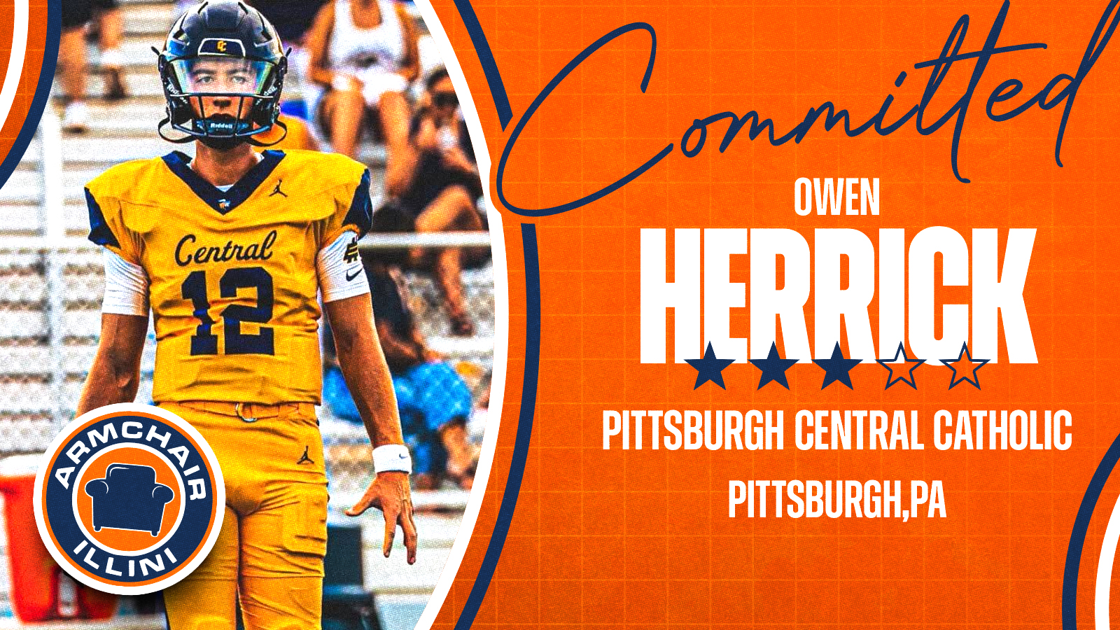 Illinois Football commit Owen Herrick.
