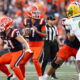 Illinois Football. Michael Clayton II. No. 7. Scanning the field. Vs. Oregon. Photo Credit. Vincent Bruington. Armchair Illini.