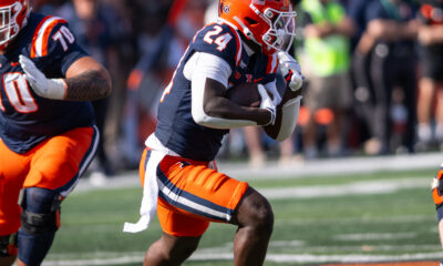 Illinois Football. Freshman RB Javari Barnett. No. 24. Vs Oregon. Photo Credit: Vincent Bruington. Armchair Illini.